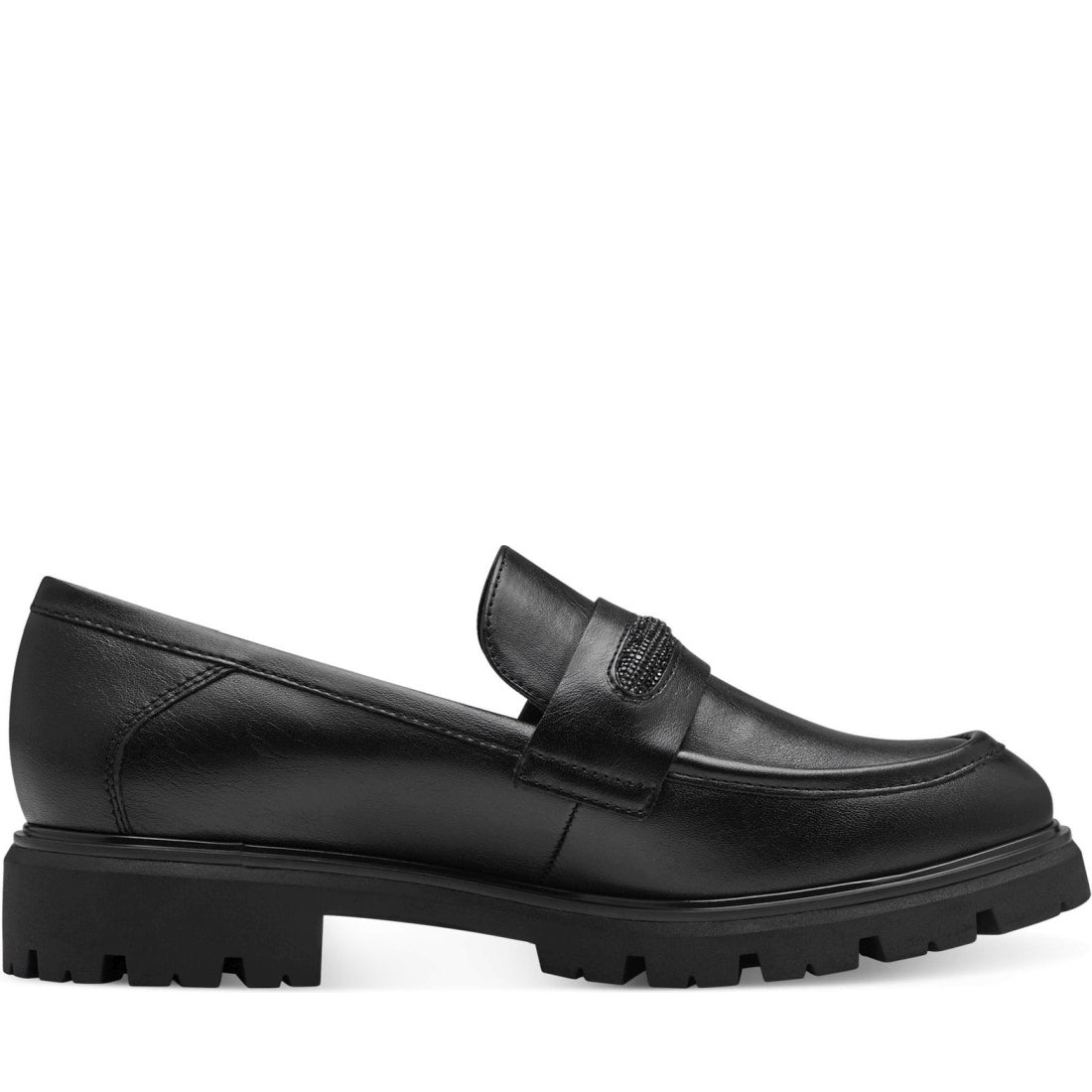 Marco Tozzi womens black bello loafers | Vilbury London