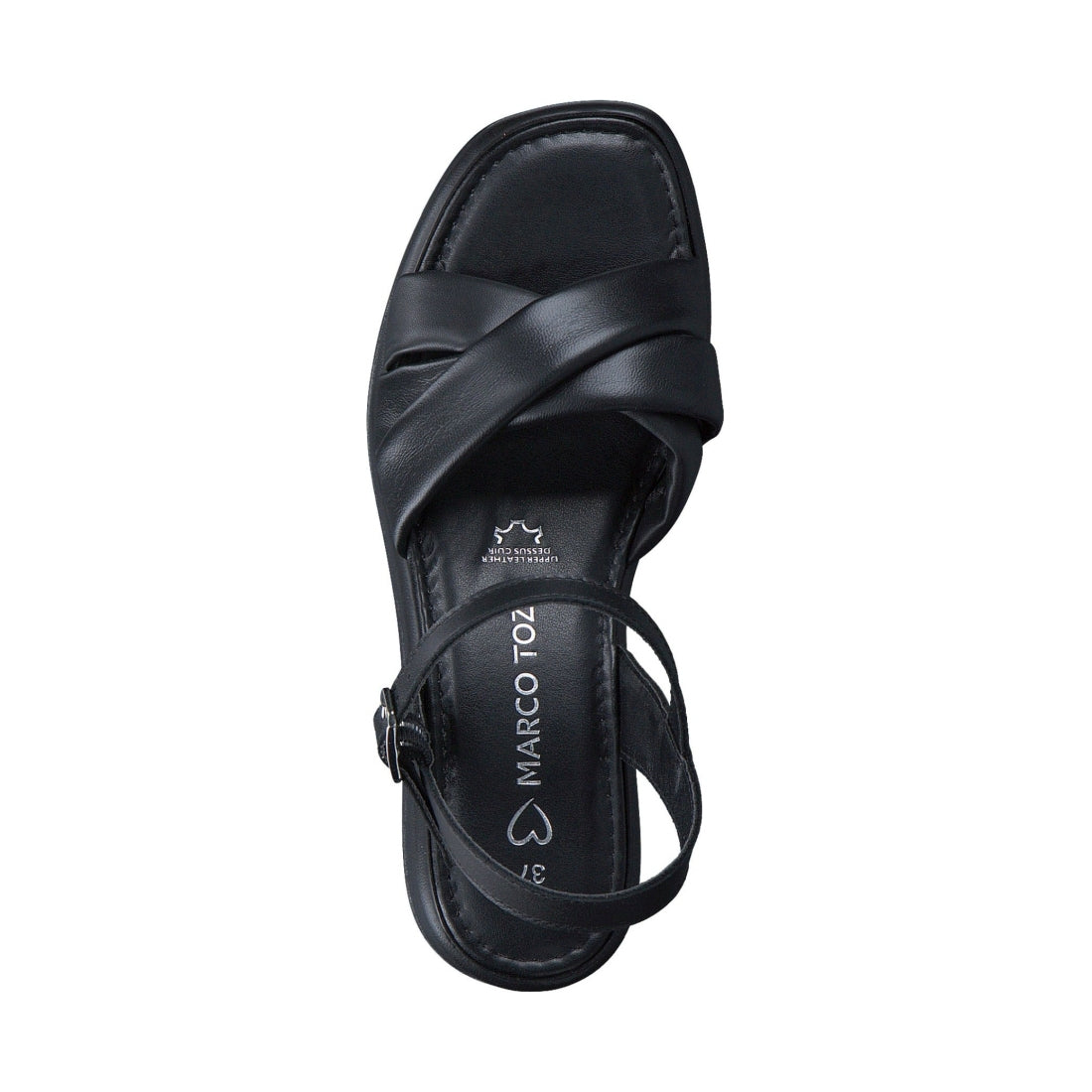 Marco Tozzi womens black adorah sandals | Vilbury London