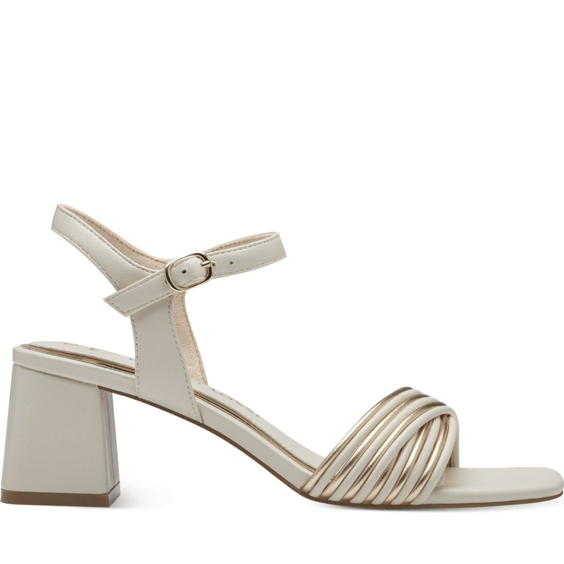 Marco Tozzi womens cream comb muri sandals | Vilbury London