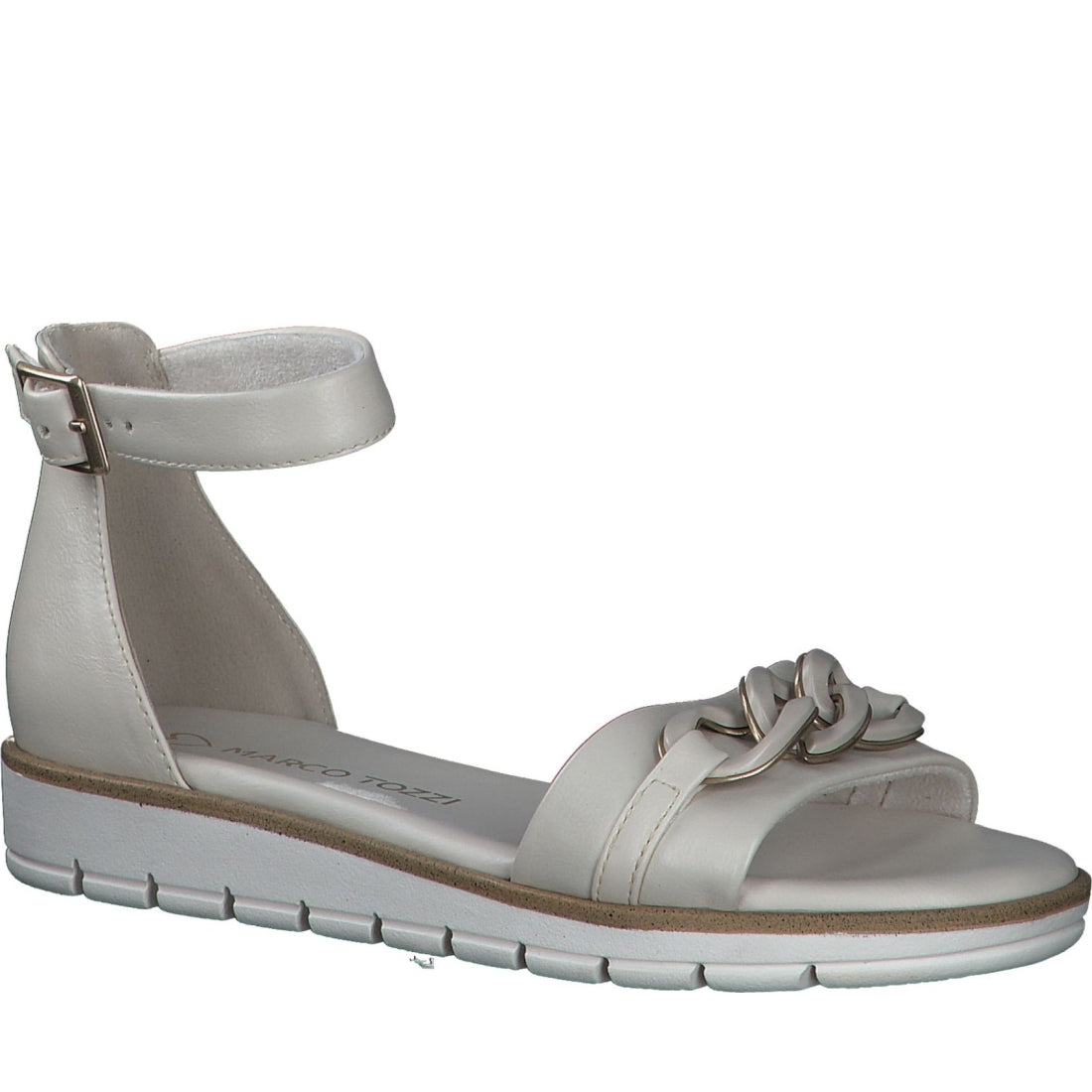 Marco Tozzi womens cream cento sandals | Vilbury London