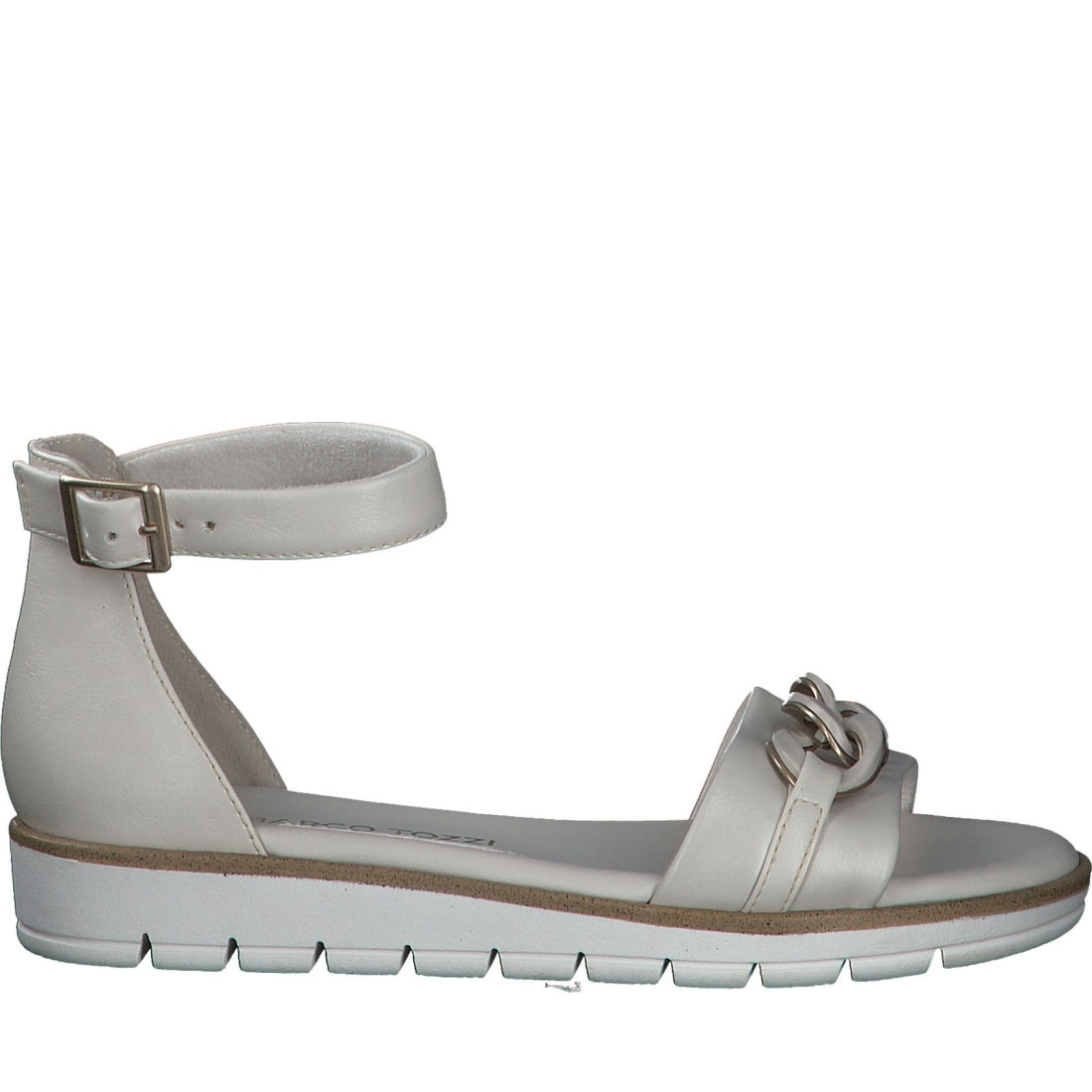 Marco Tozzi womens cream cento sandals | Vilbury London