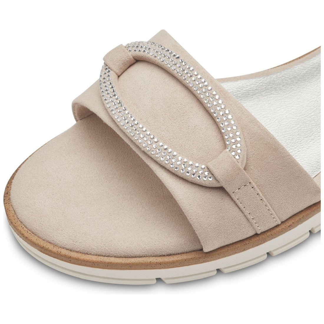 Marco Tozzi womens cream cento sandals | Vilbury London