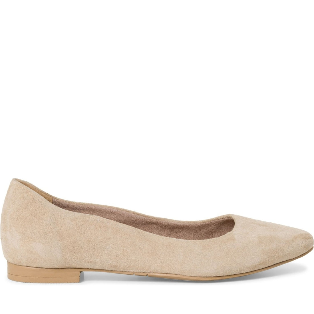 Tamaris womens taupe casual closed ballerinas | Vilbury London