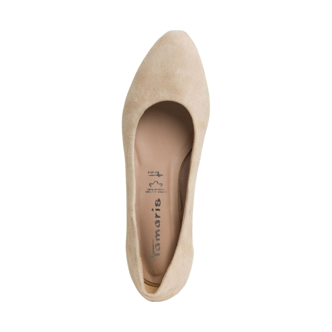 Tamaris womens taupe casual closed ballerinas | Vilbury London