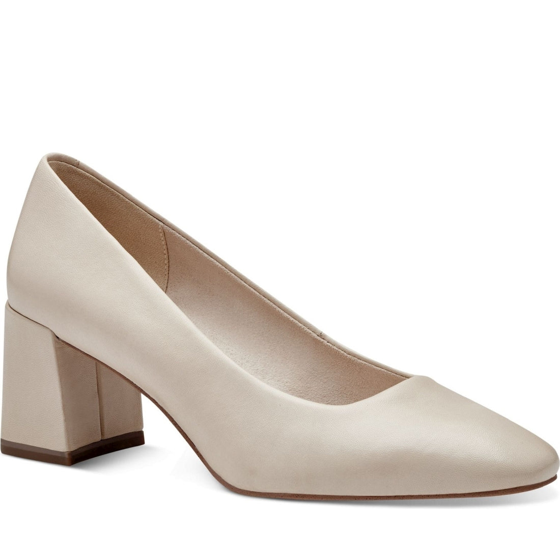 Tamaris womens ivory elegant closed pumps | Vilbury London