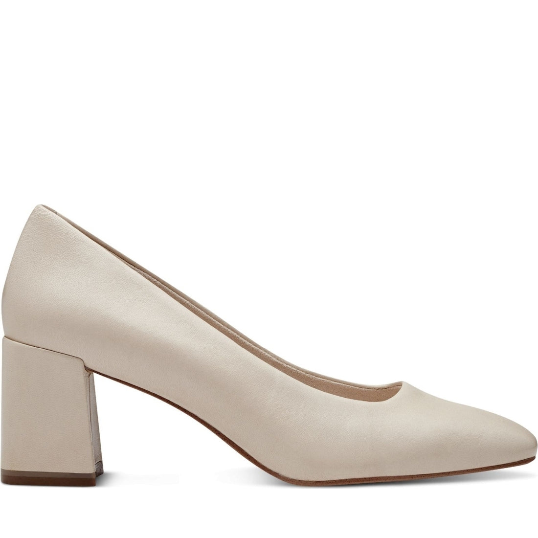 Tamaris womens ivory elegant closed pumps | Vilbury London