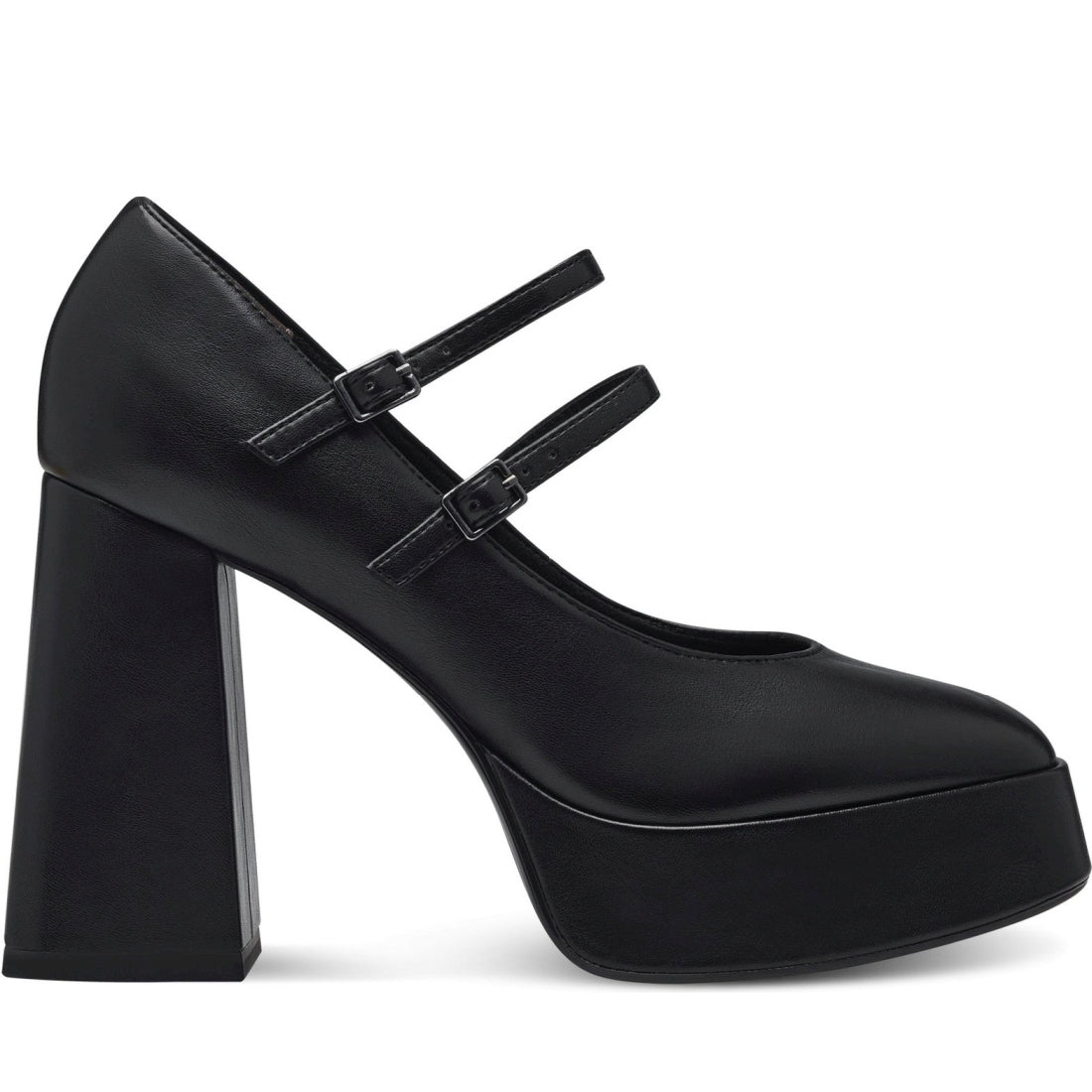 Tamaris womens black matt elegant closed pumps | Vilbury London