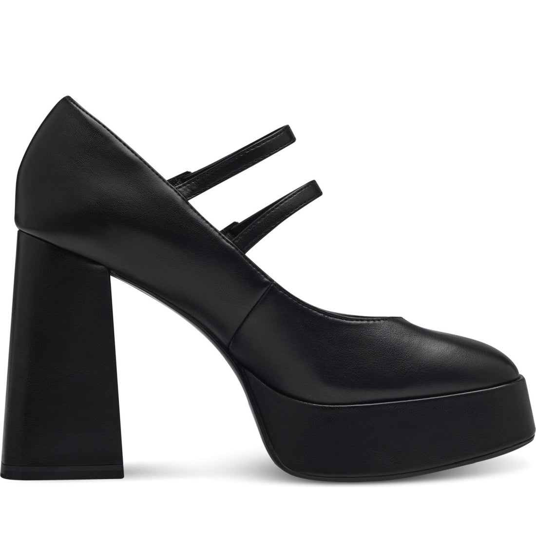 Tamaris womens black matt elegant closed pumps | Vilbury London