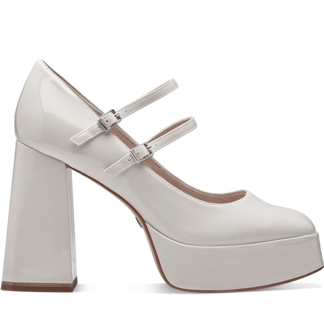 Tamaris womens ivory elegant closed pumps | Vilbury London