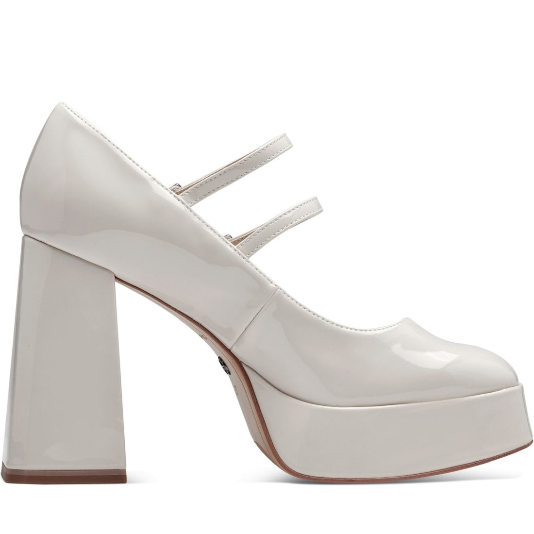 Tamaris womens ivory elegant closed pumps | Vilbury London