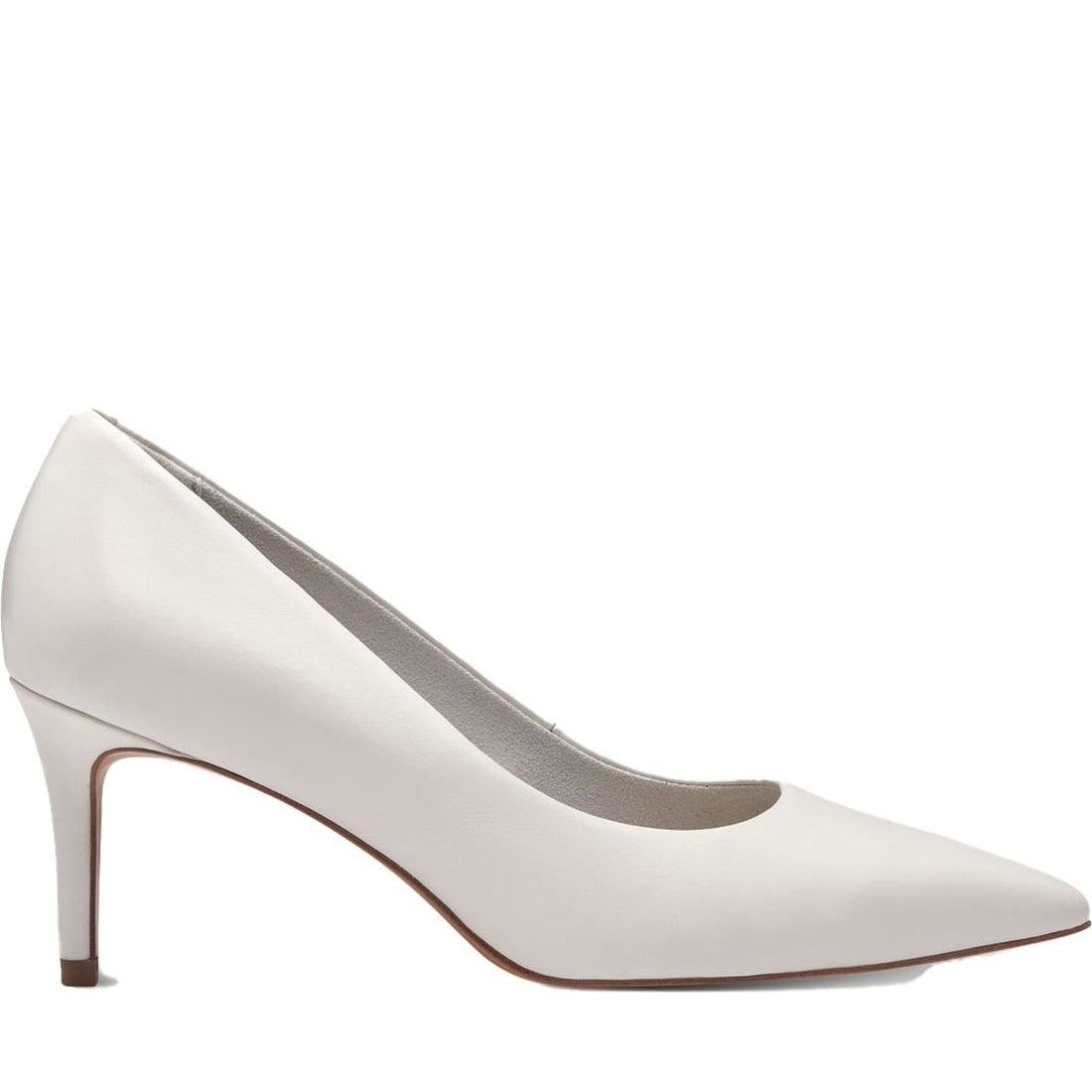 Tamaris womens white classic closed pumps | Vilbury London