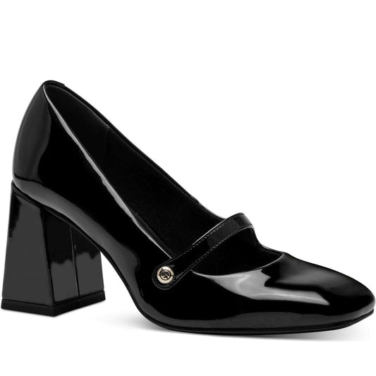 Tamaris womens black elegant closed pumps | Vilbury London