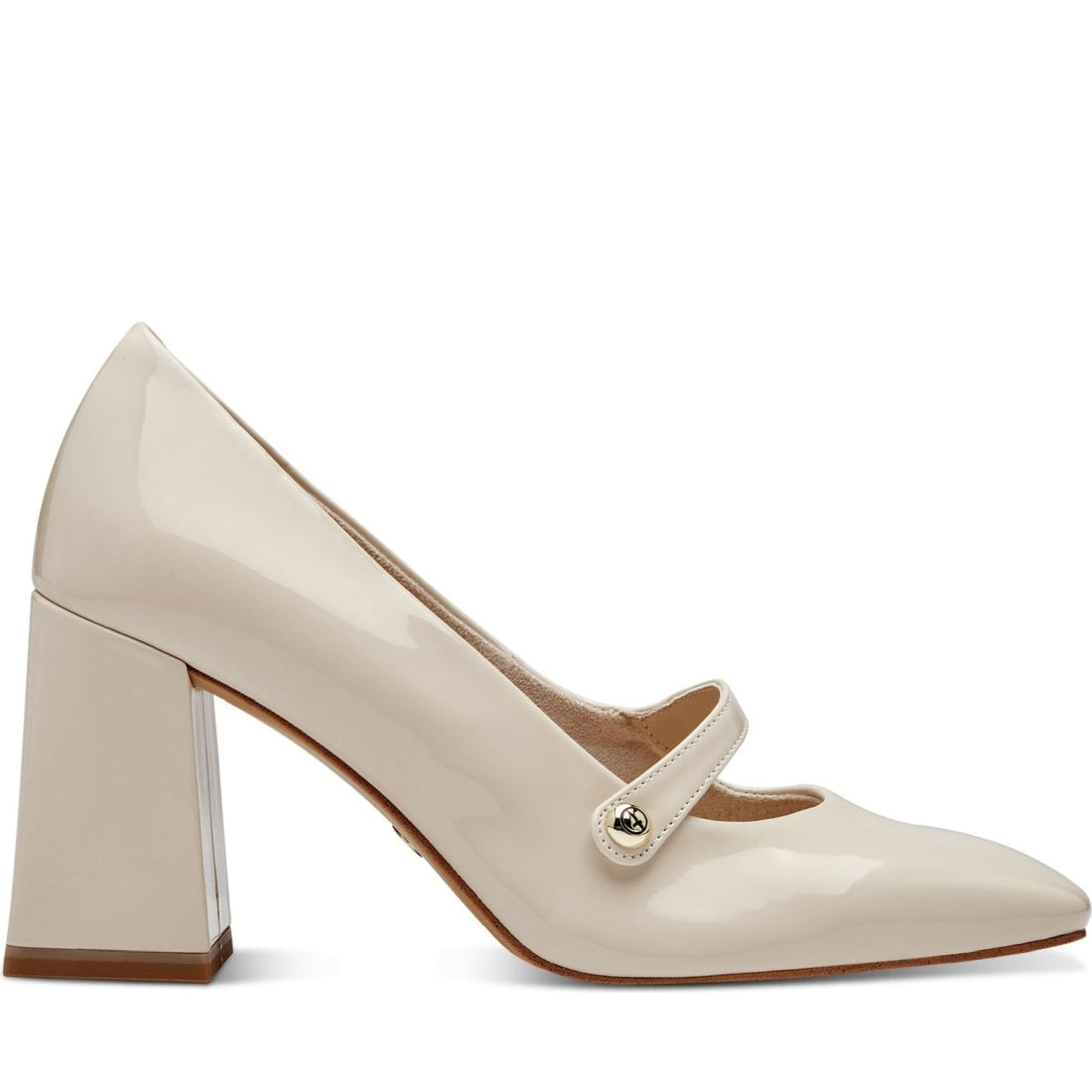 Tamaris womens ivory elegant closed pumps | Vilbury London