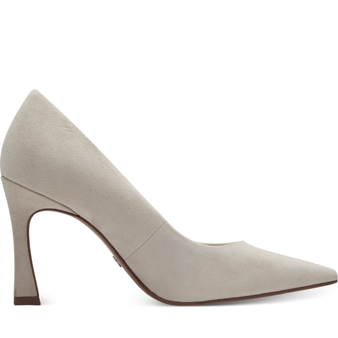 Tamaris womens ivory leather elegant closed pumps | Vilbury London