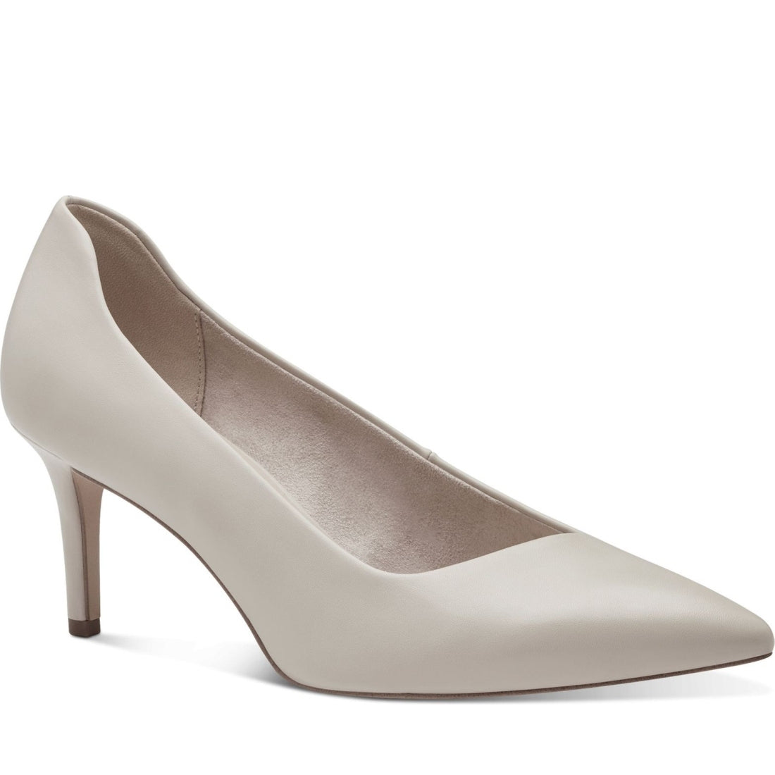 Tamaris womens ivory elegant closed pumps | Vilbury London