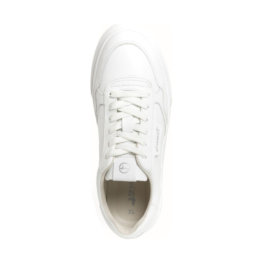 Tamaris womens white leisure trainers | Vilbury London