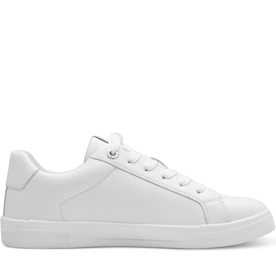 Tamaris womens white uni leisure trainers | Vilbury London