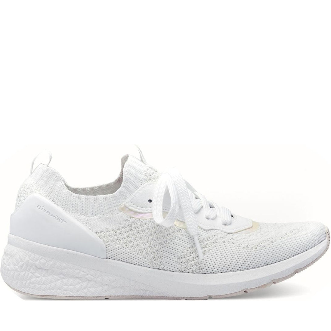 Tamaris womens white leisure trainers | Vilbury London