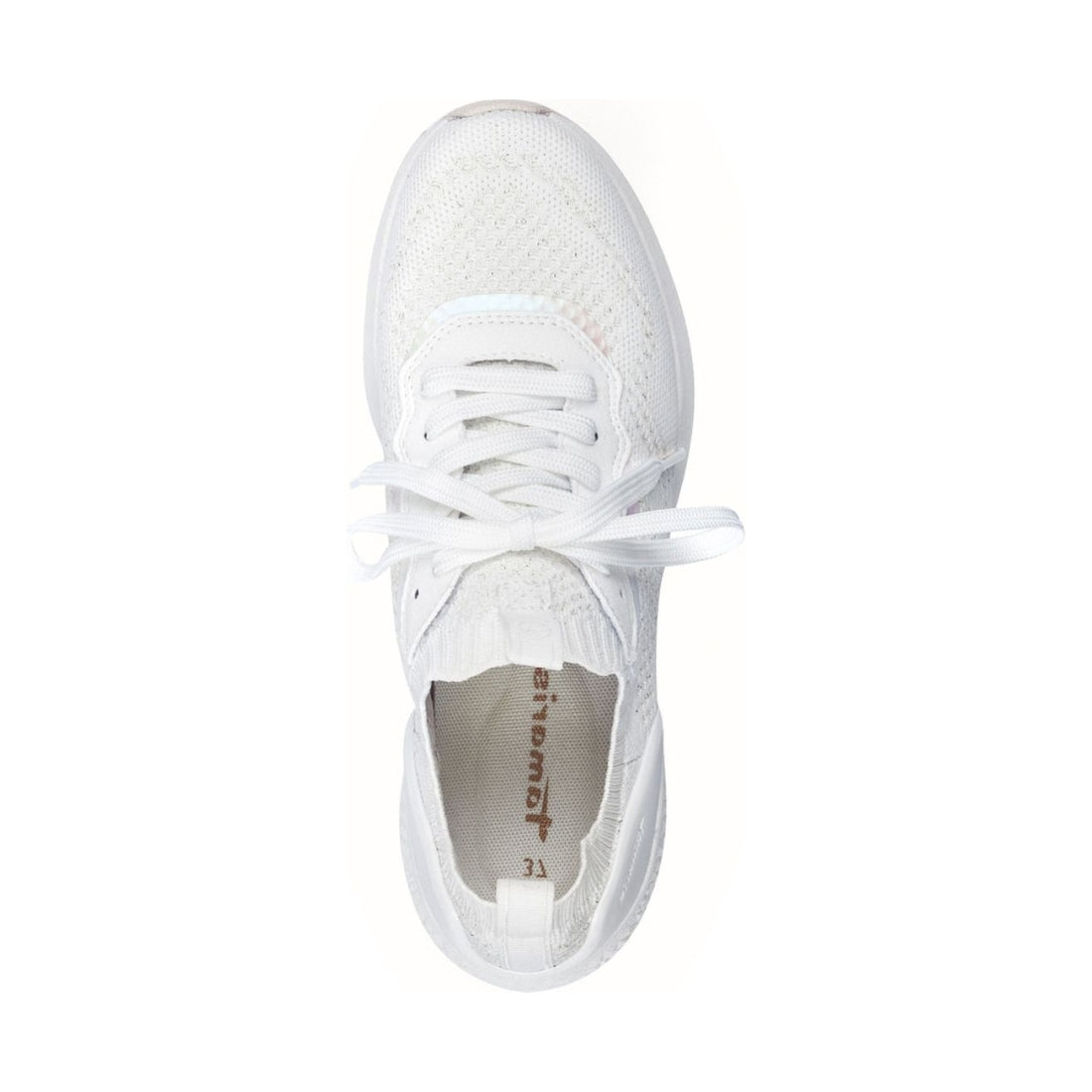 Tamaris womens white leisure trainers | Vilbury London