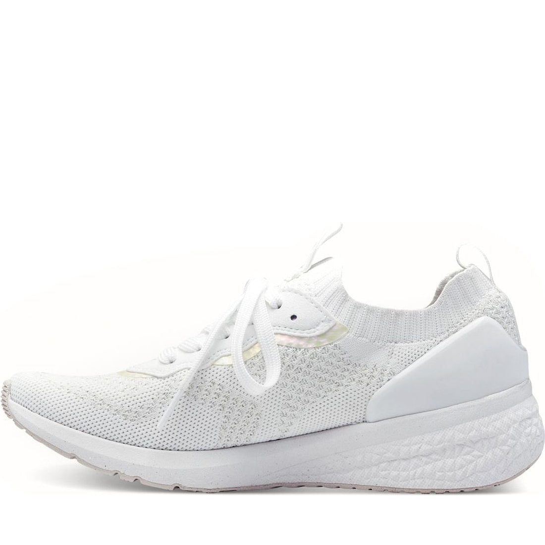 Tamaris womens white leisure trainers | Vilbury London