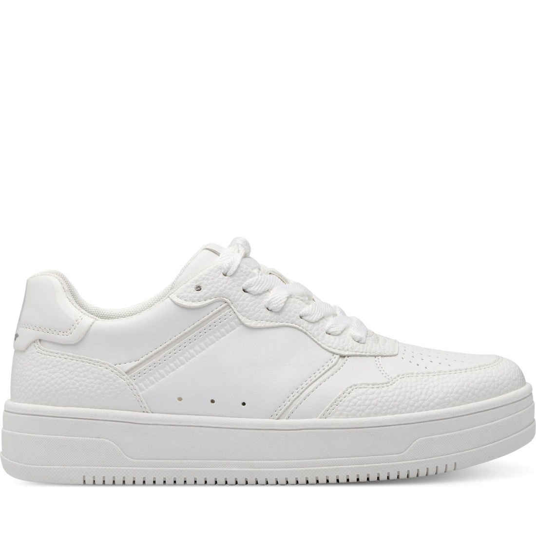 Tamaris womens white uni leisure trainers | Vilbury London