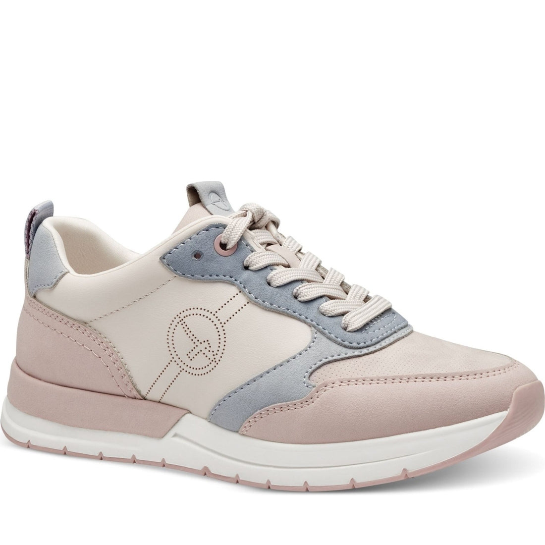 Tamaris womens ivory comb leisure trainers | Vilbury London