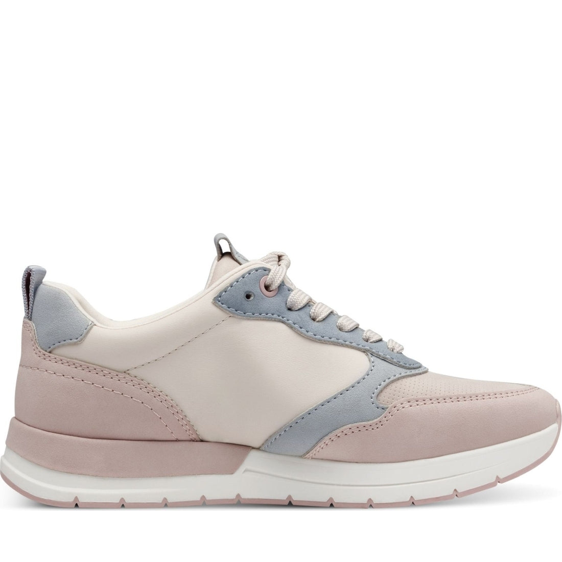 Tamaris womens ivory comb leisure trainers | Vilbury London