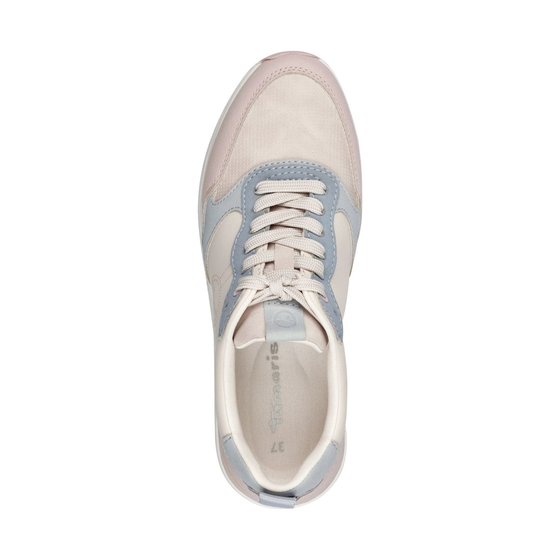 Tamaris womens ivory comb leisure trainers | Vilbury London