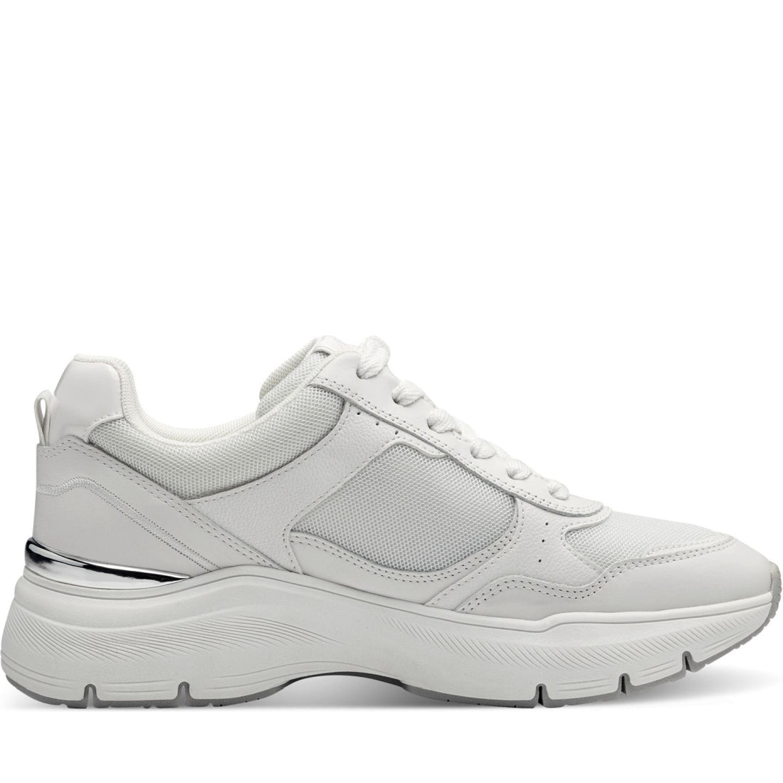 Tamaris womens white leisure trainers | Vilbury London