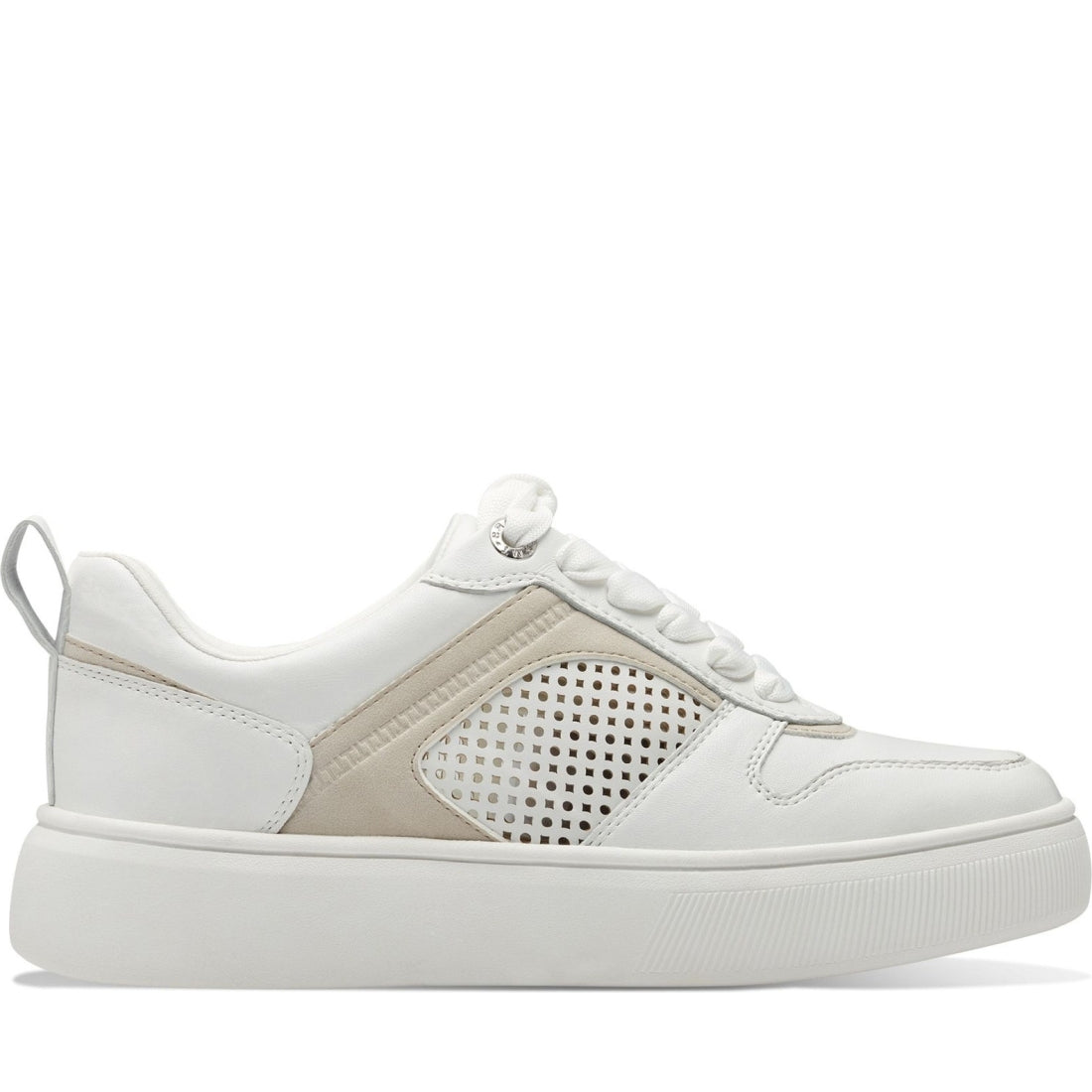 Tamaris womens white comb leisure trainers | Vilbury London