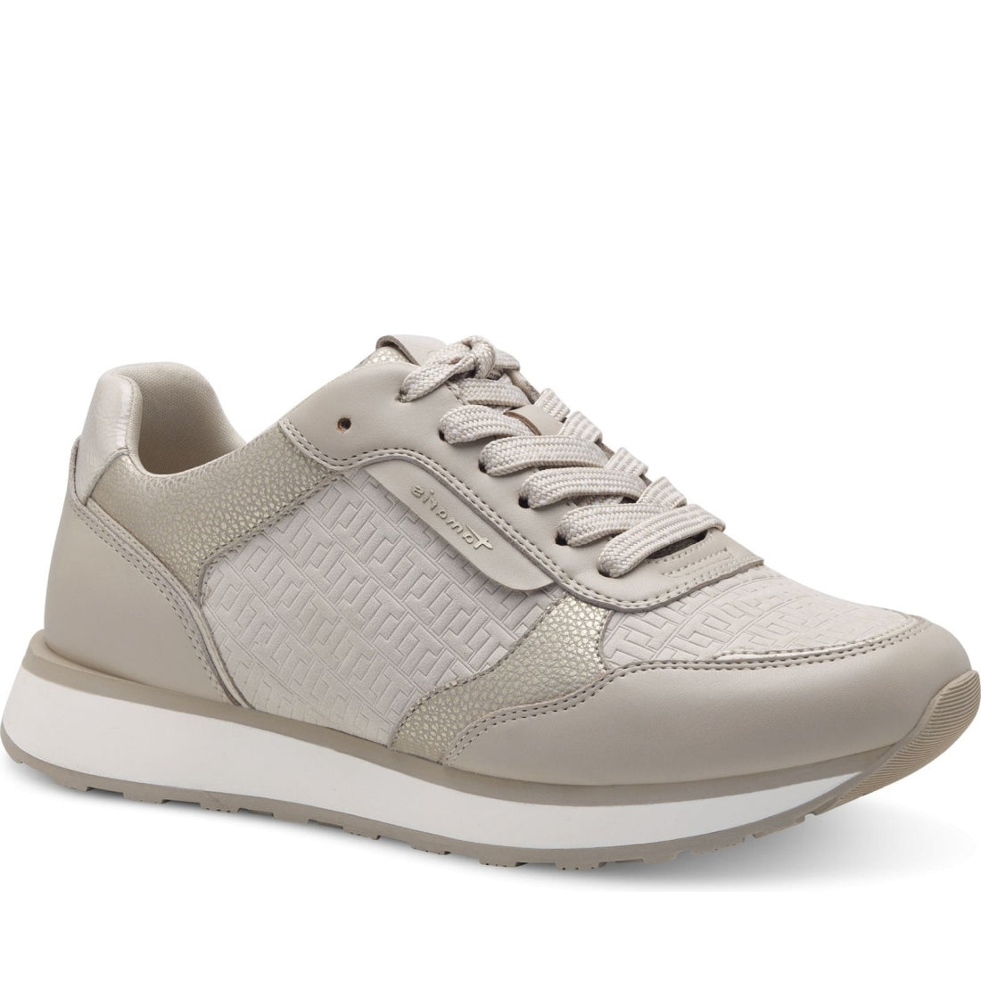 Tamaris womens ivory leisure trainers | Vilbury London