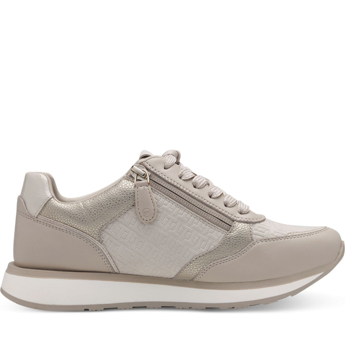 Tamaris womens ivory leisure trainers | Vilbury London