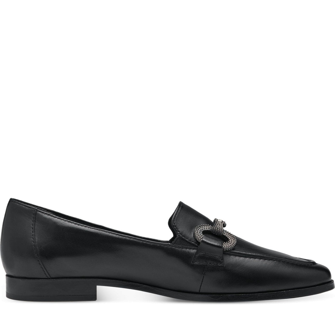 Tamaris womens black casual closed loafers | Vilbury London