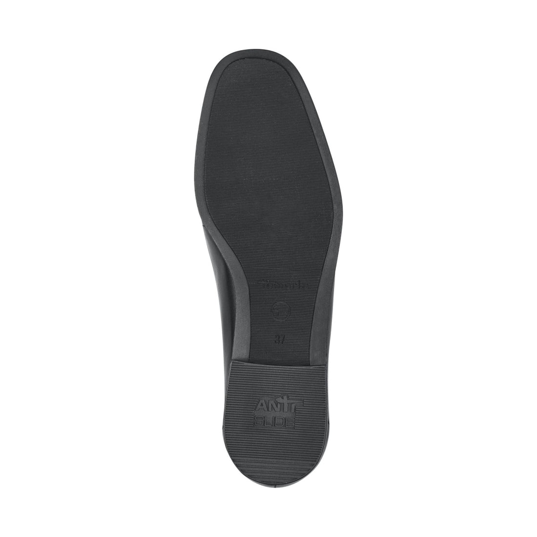 Tamaris womens black casual closed loafers | Vilbury London