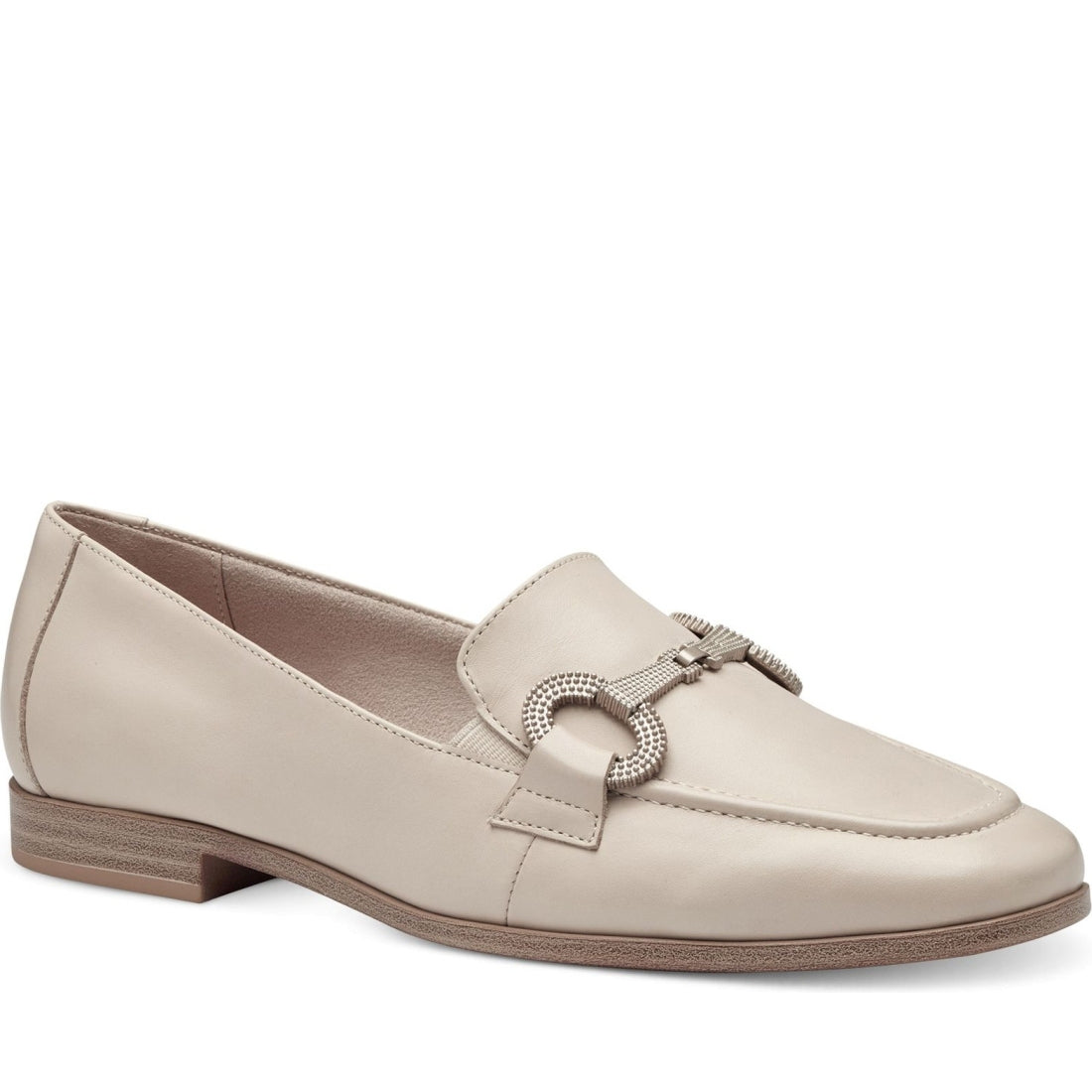 Tamaris womens ivory casual closed loafers | Vilbury London