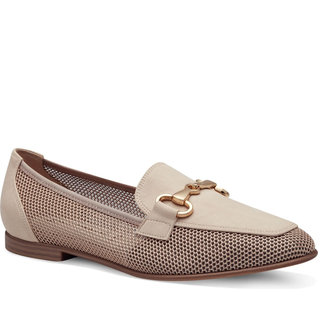 Tamaris womens ivory casual closed loafers | Vilbury London