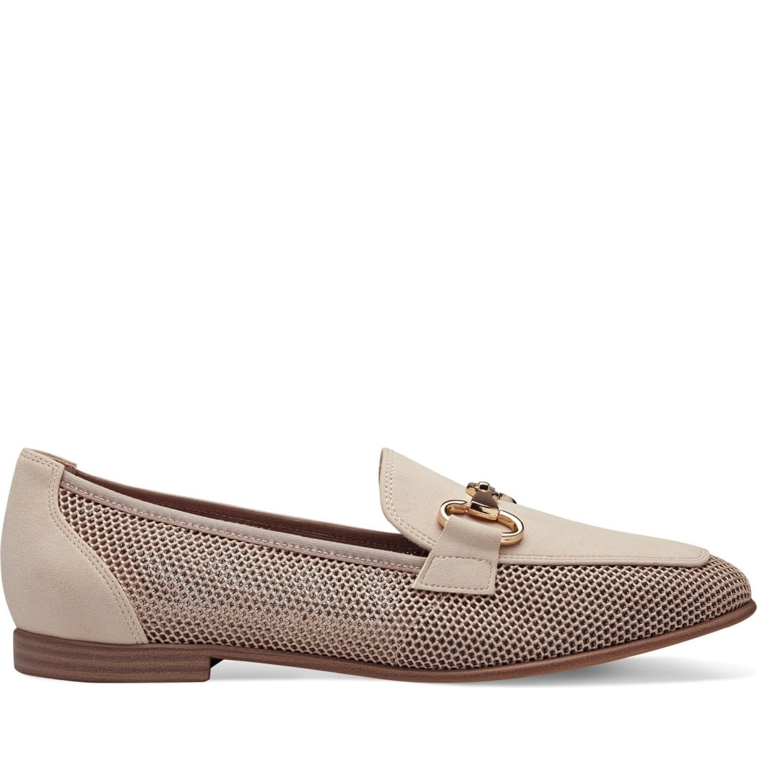 Tamaris womens ivory casual closed loafers | Vilbury London