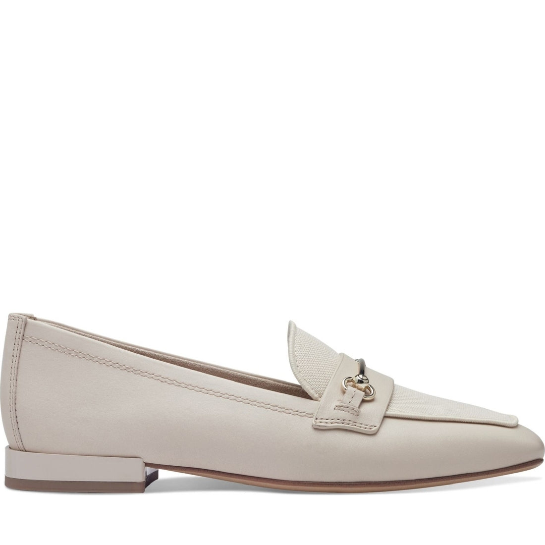 Tamaris womens ivory casual closed loafers | Vilbury London