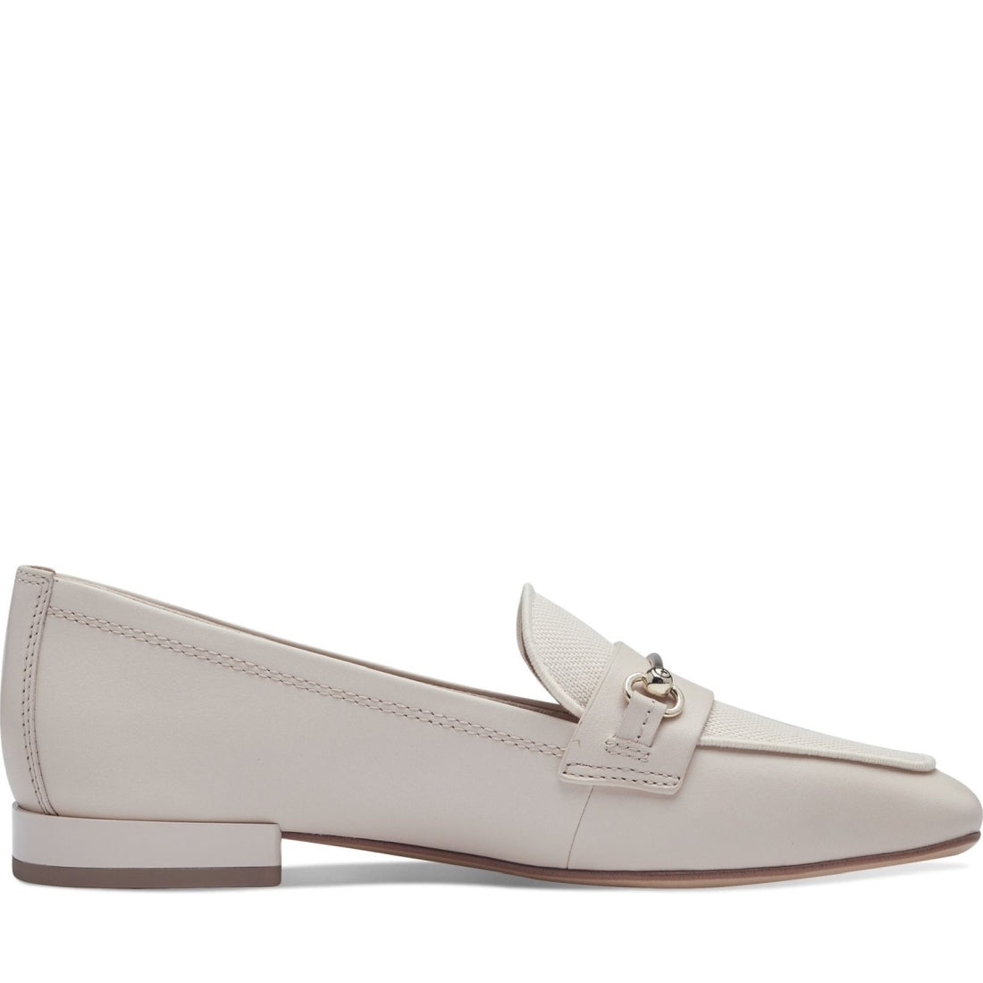 Tamaris womens ivory casual closed loafers | Vilbury London