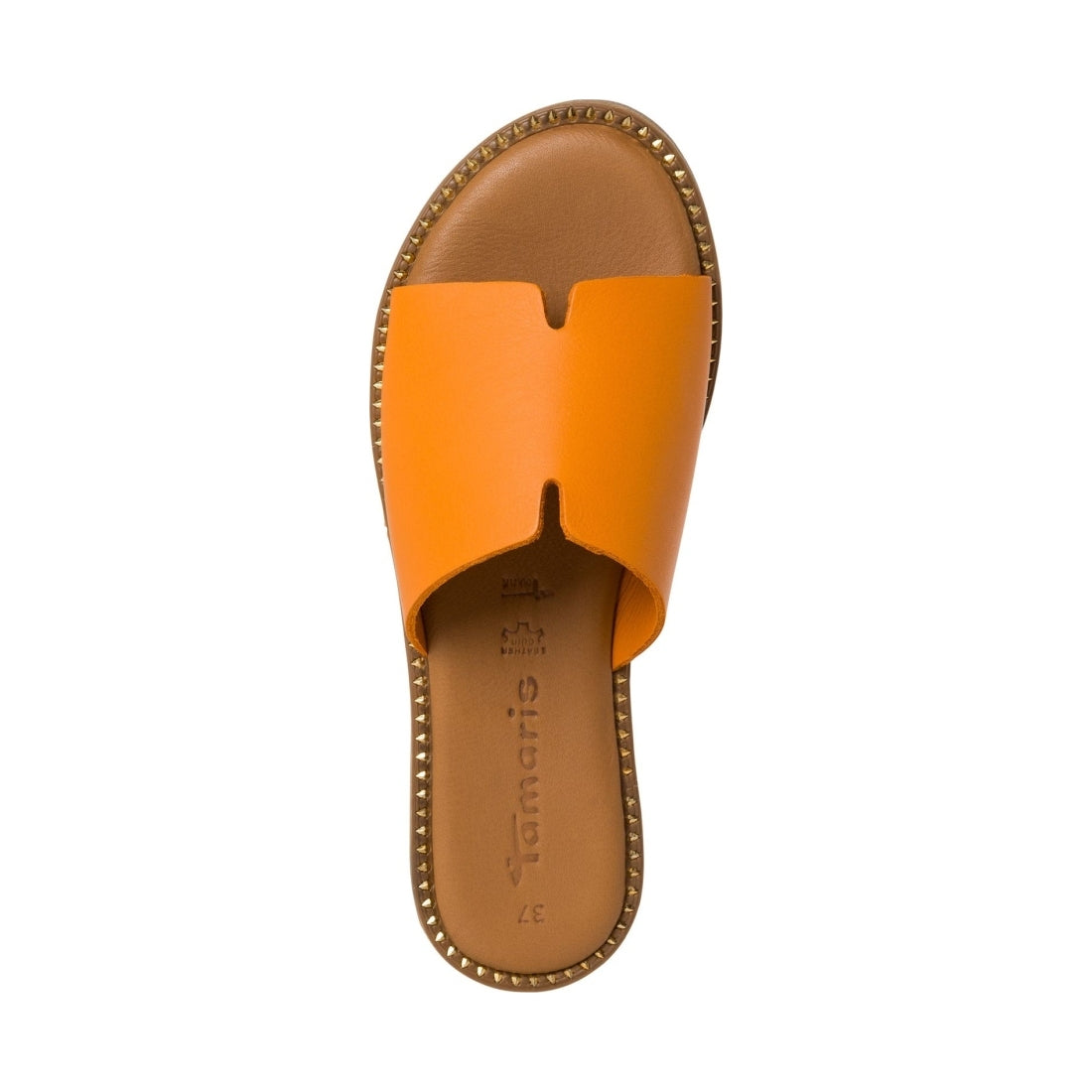 Tamaris womens orange casual open slippers | Vilbury London