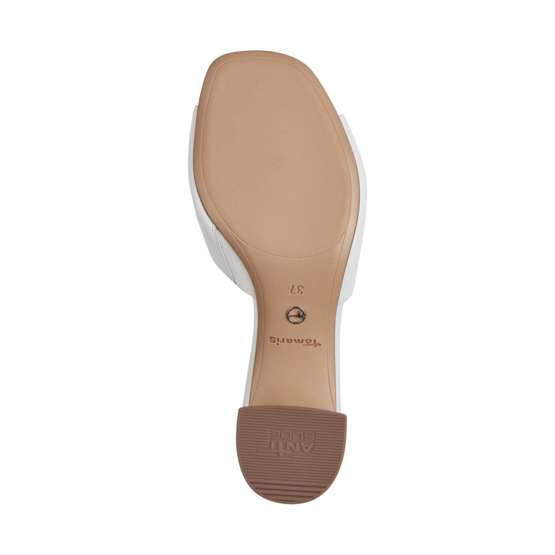 Tamaris womens white casual open mules | Vilbury London