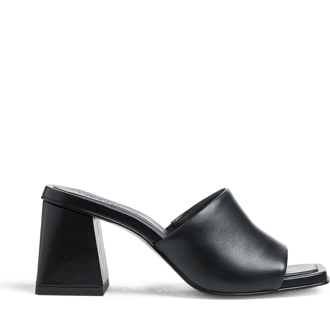 Tamaris womens black elegant open mules | Vilbury London