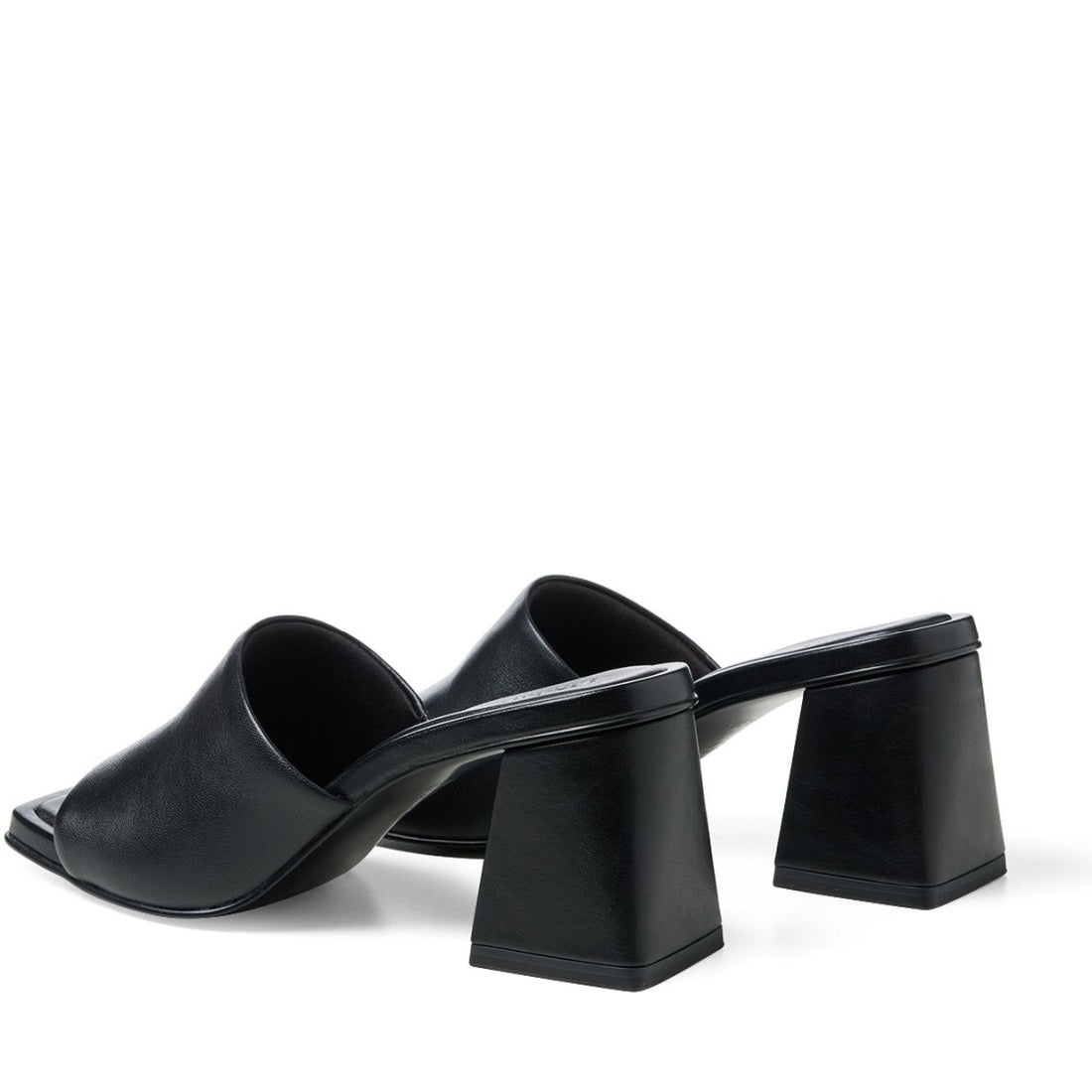 Tamaris womens black elegant open mules | Vilbury London