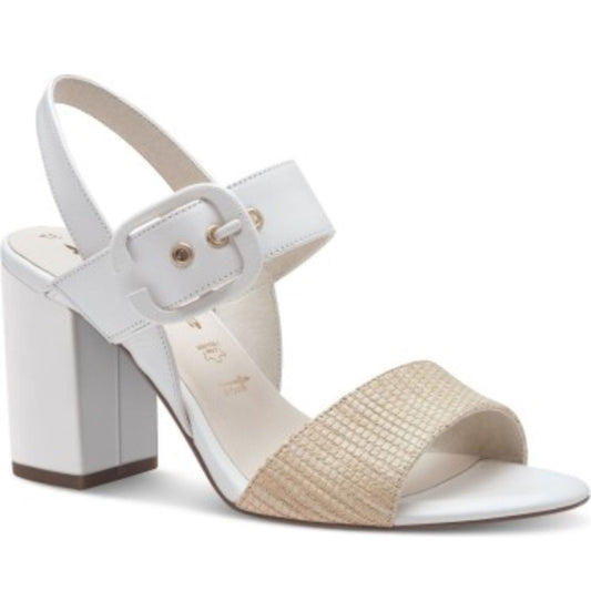 Tamaris womens white comb casual open sandals | Vilbury London