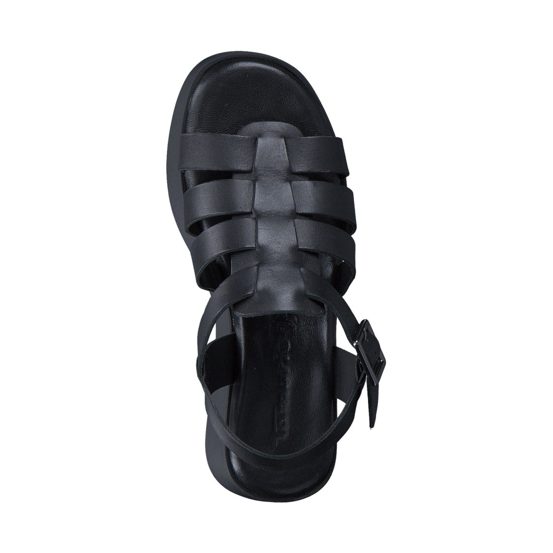 Tamaris womens black casual open sandals | Vilbury London