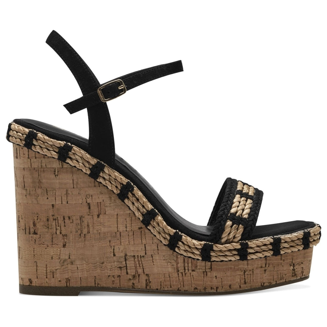 Tamaris womens black casual open sandals | Vilbury London