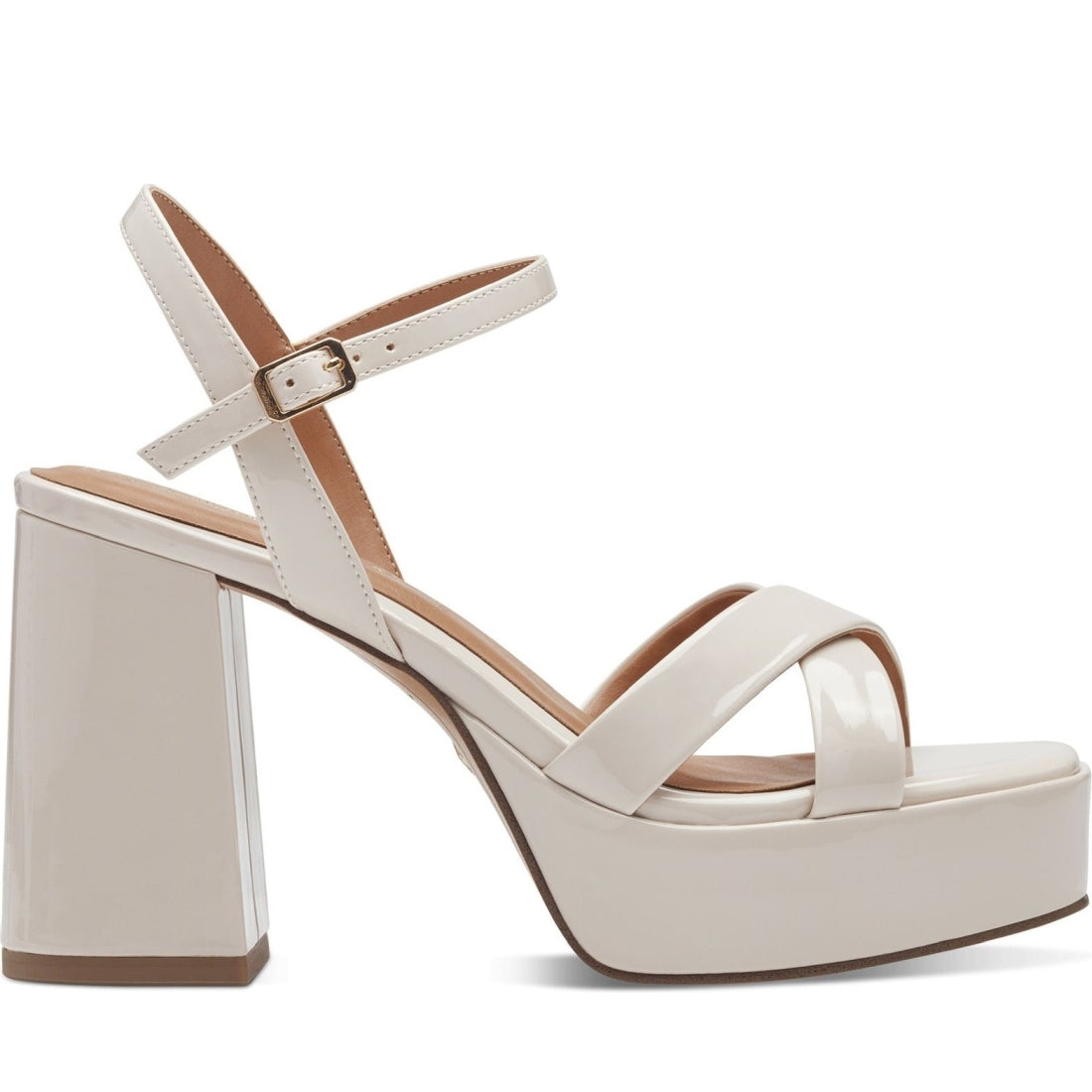 Tamaris womens ivory elegant open sandals | Vilbury London