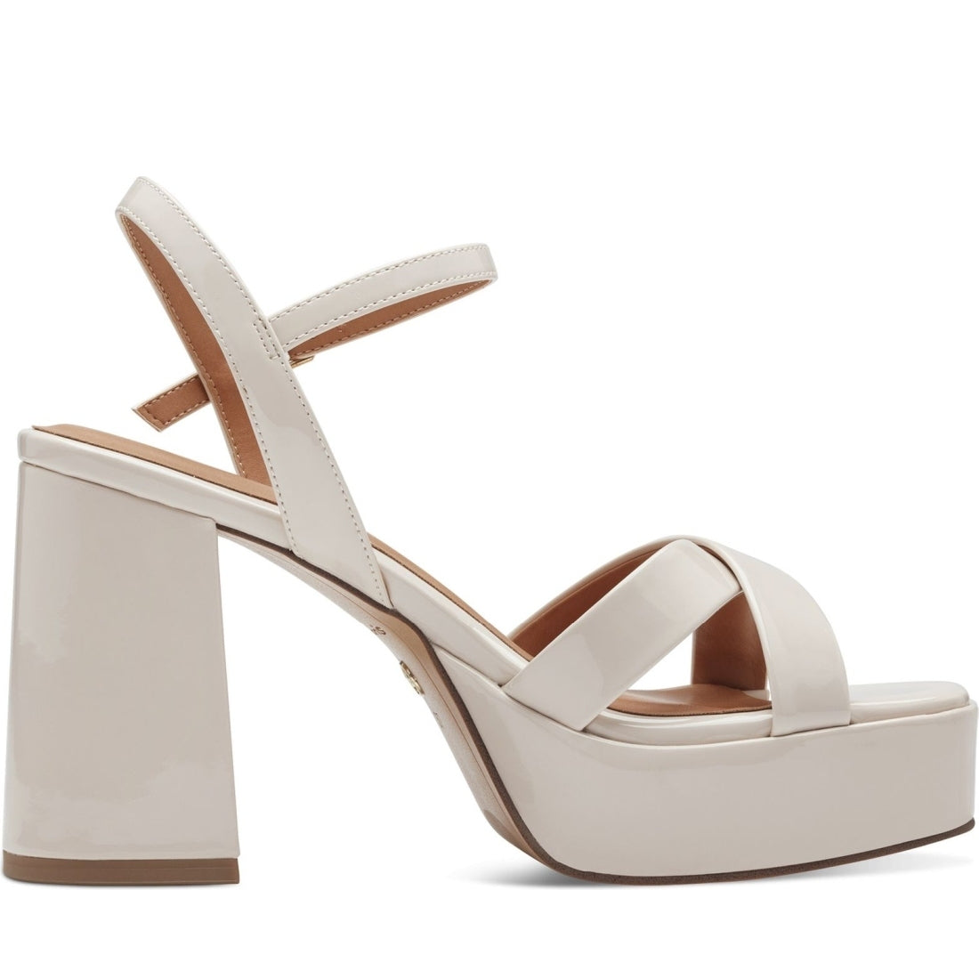 Tamaris womens ivory elegant open sandals | Vilbury London