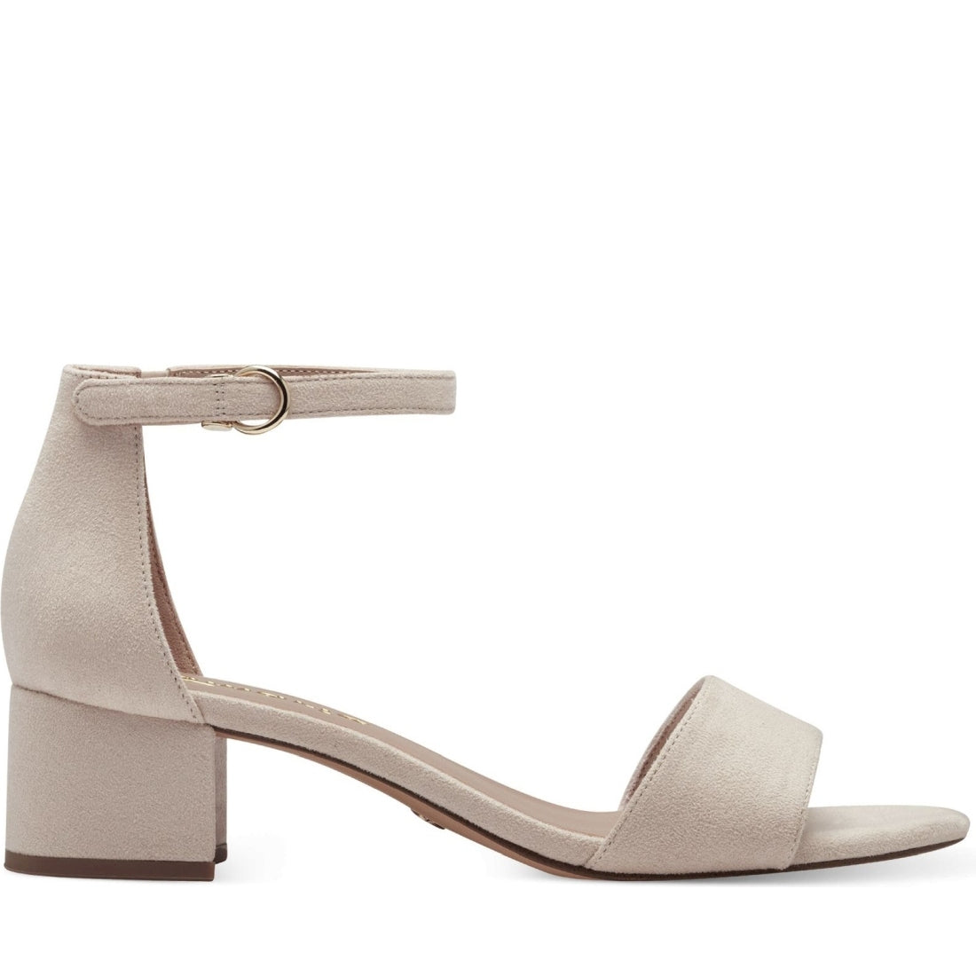 Tamaris womens nude casual part-open sandals | Vilbury London