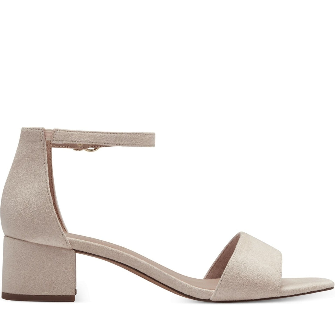 Tamaris womens nude casual part-open sandals | Vilbury London